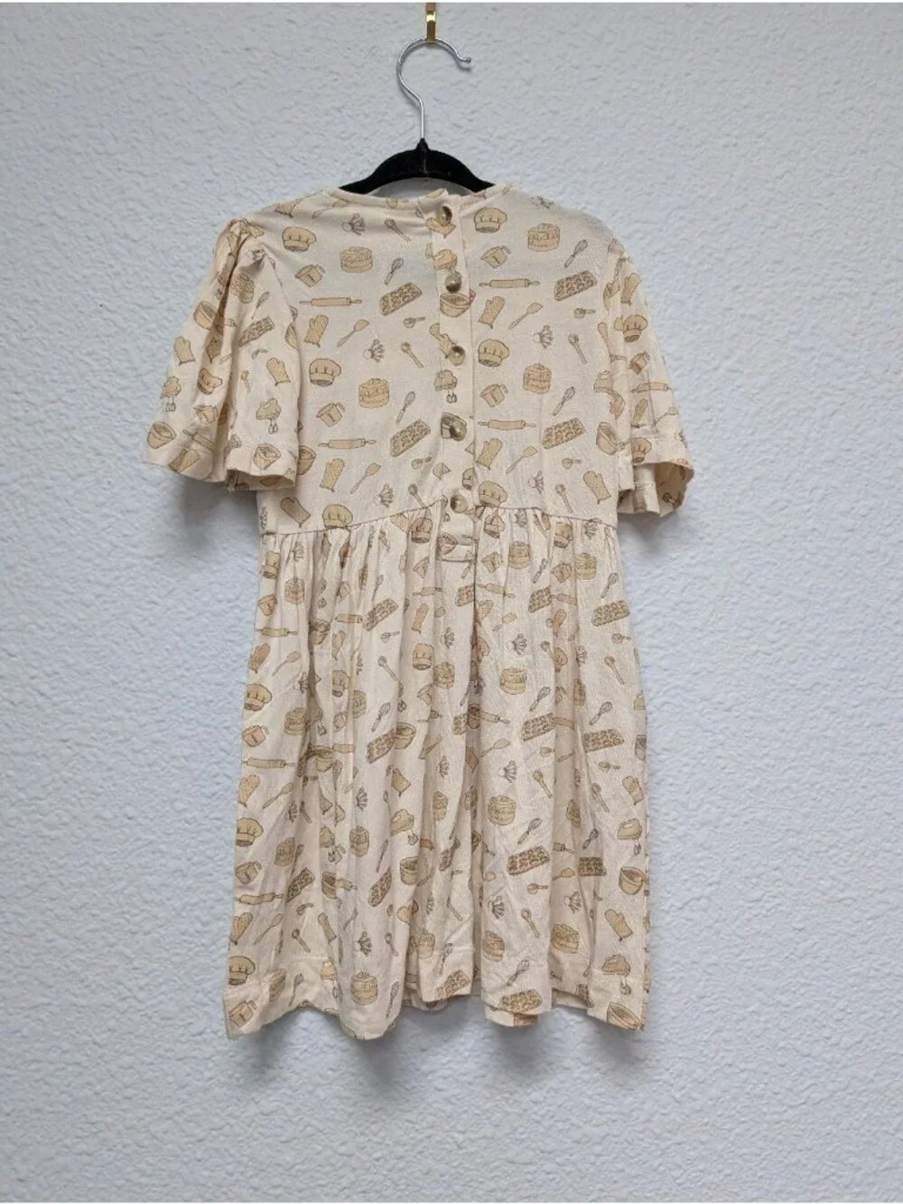 Kate Quinn Bamboo Mocha Baking Bell Sleeve Dress 3T Neutral